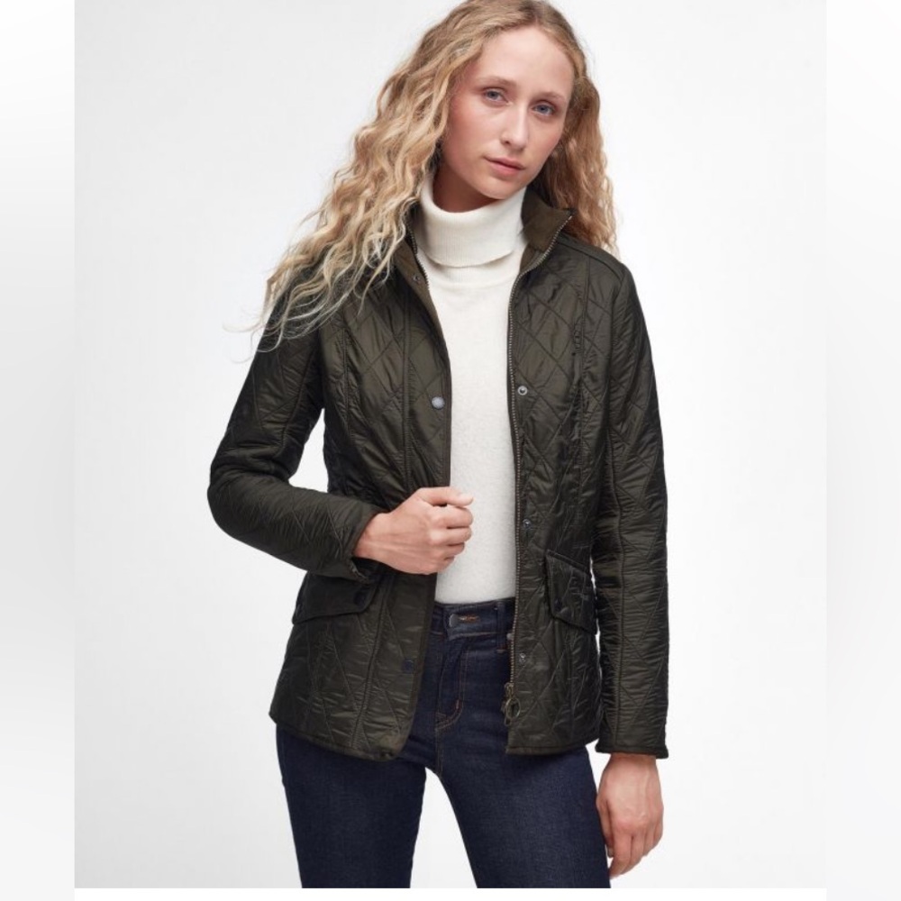 Barbour Cavalry Polarquilt Quilted Jacket size 4 in Olive